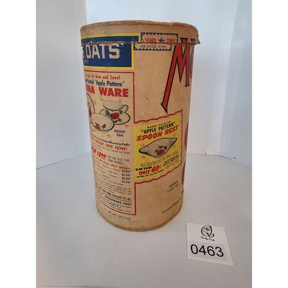 Mothers Oats Old Fashions Quaker Oats Company Cardboard Container Antique - Picture 4 of 12